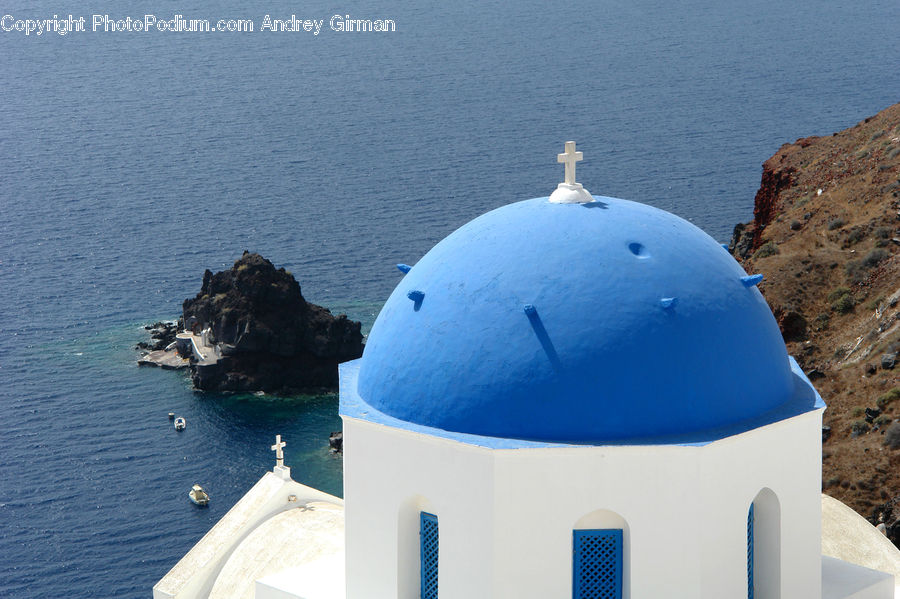 Architecture, Dome, Outdoors, Sea, Water, Beacon, Building