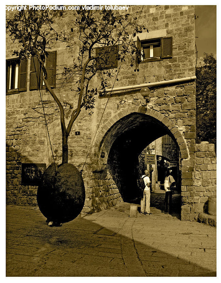 Arch, Playground, Swing, Brick, Castle, Fort, Cable Car