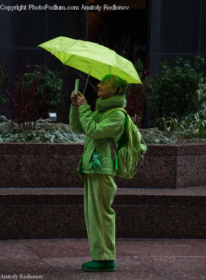 Umbrella, Plant, Potted Plant, People, Person, Human, Soil