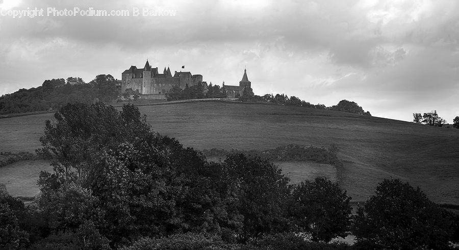 Architecture, Castle, Fort, Countryside, Outdoors, Hill, Ditch