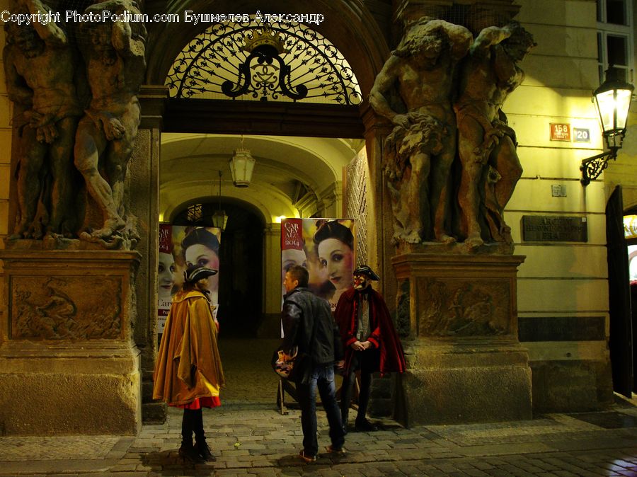 People, Person, Human, Arch, Art, Gargoyle, Statue