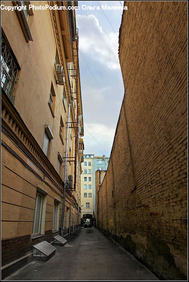 Alley, Alleyway, Road, Street, Town, Building