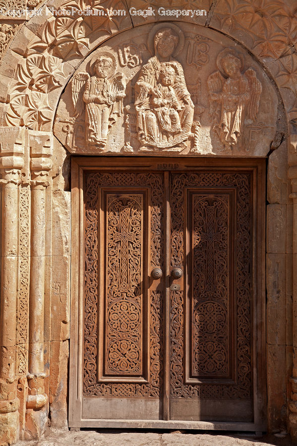 Door, Furniture, Wood, Arabesque Pattern, Emblem, Logo, Architecture