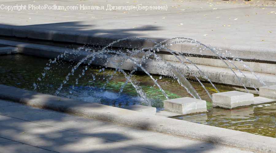 Flood, Fountain, Water, Flagstone