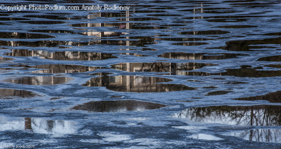 Ice, Outdoors, Snow, Water, Creek, River