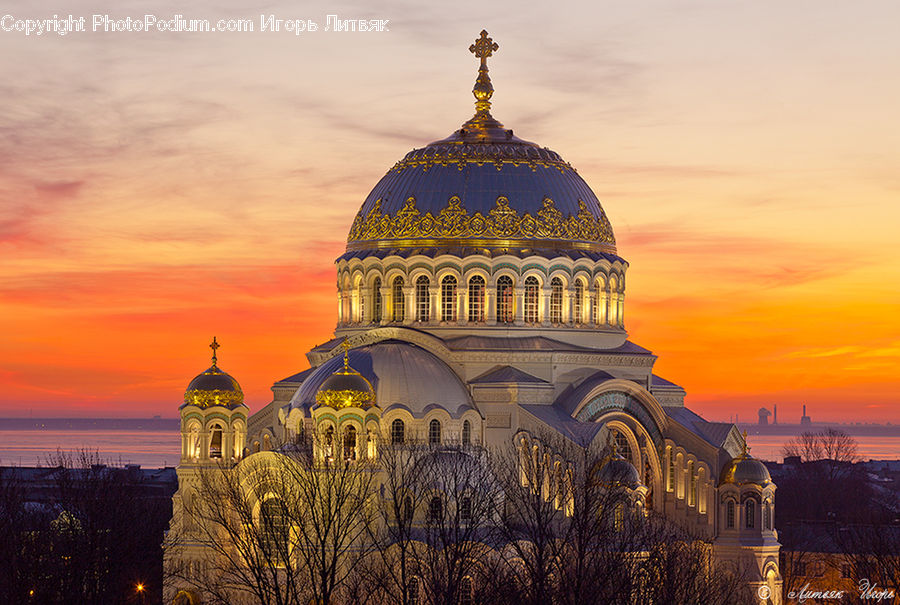 Architecture, Dome, Cathedral, Church, Worship, Dawn, Dusk
