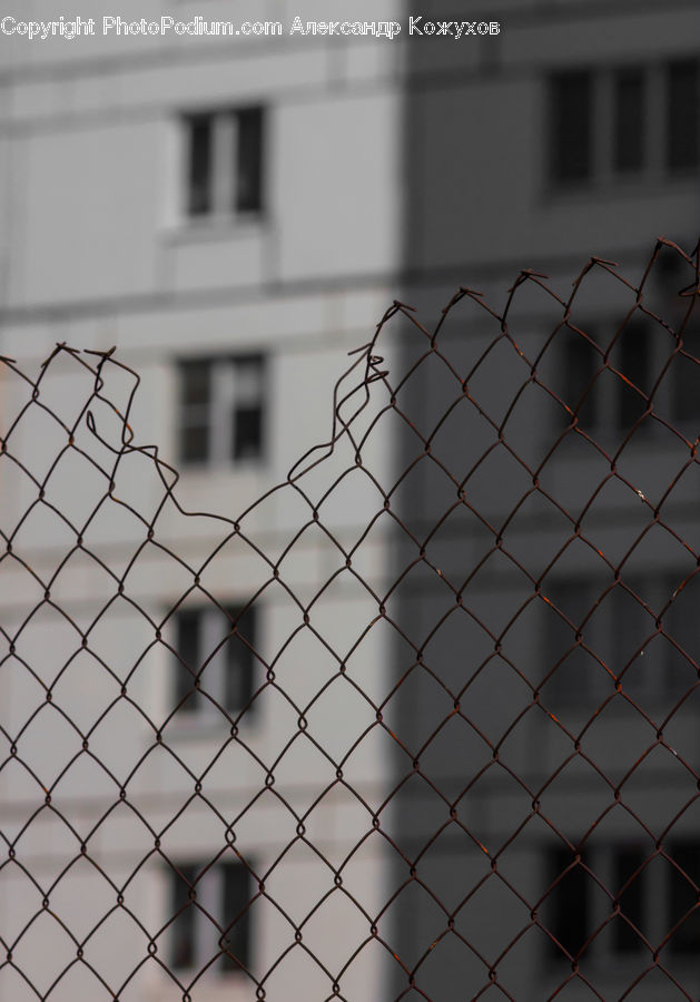 Wire, Triangle, Fence, Building, Office Building, City, High Rise