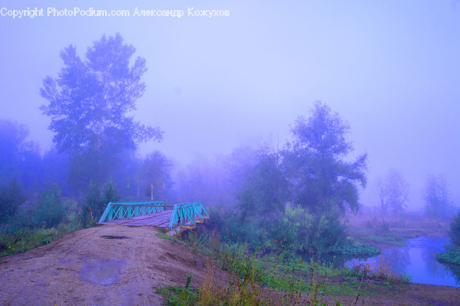 Dirt Road, Gravel, Road, Fog, Landscape, Nature, Scenery