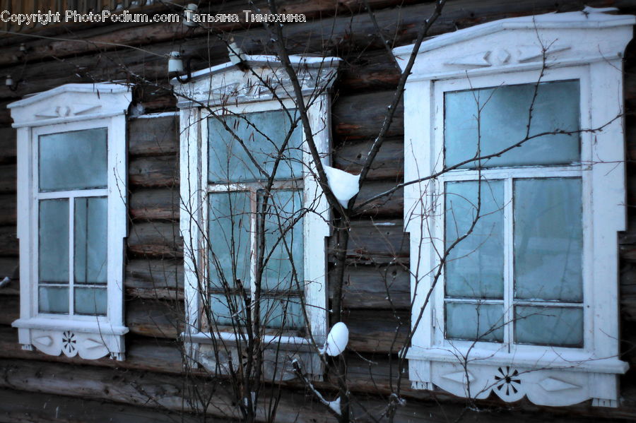 Window, Rust, Brick, Birch, Tree, Wood, Building