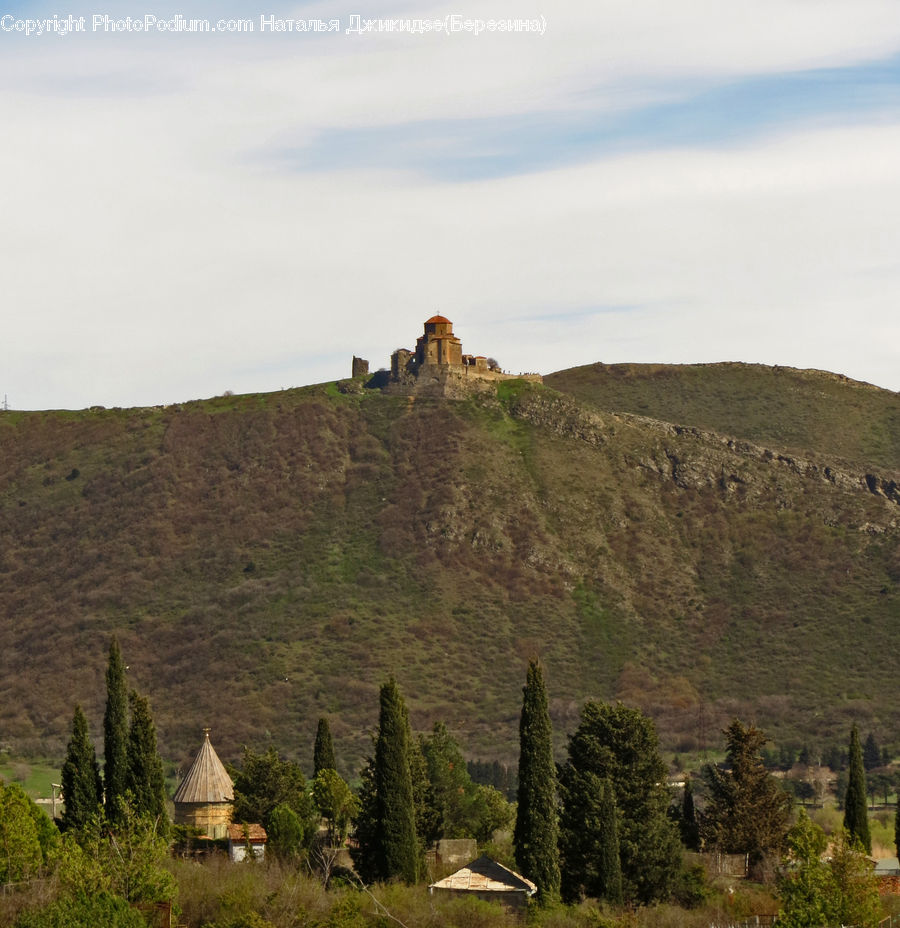 Countryside, Hill, Outdoors, Castle, Fort, Architecture, Grassland