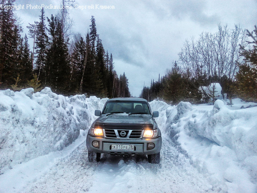 Car, Jeep, Vehicle, Suv, Ice, Outdoors, Snow