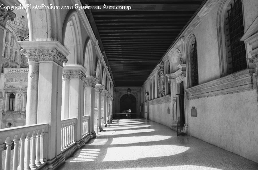 Column, Pillar, Corridor, Brick, Hall, Architecture, Cathedral