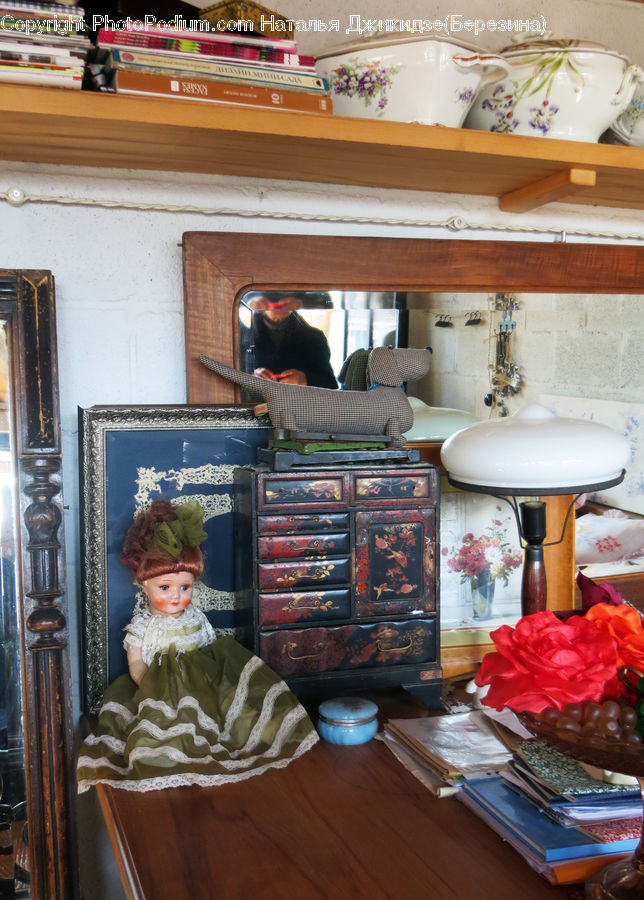 Bonnet, Hat, Shelf, Art, Porcelain, Pottery, Furniture