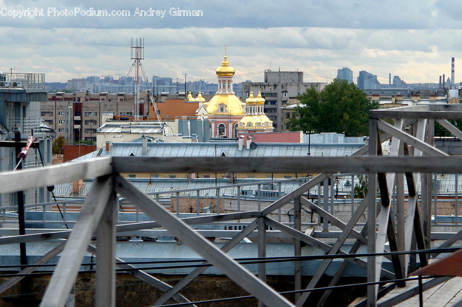 City, Downtown, Urban, Construction, Scaffolding, Metropolis, Architecture