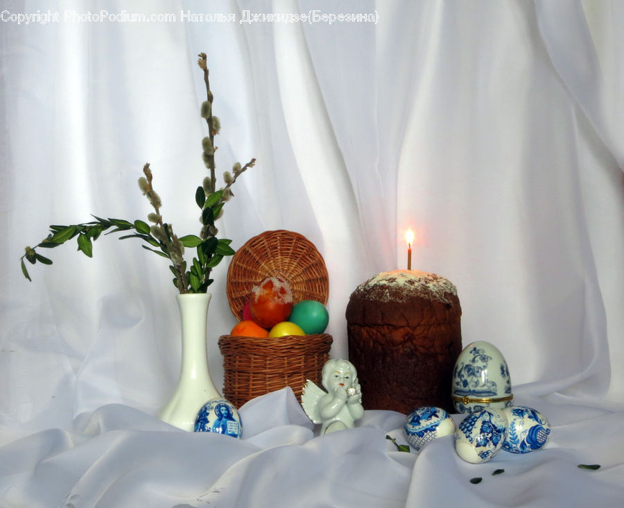 Plant, Potted Plant, Glass, Goblet, Birthday Cake, Cake, Dessert
