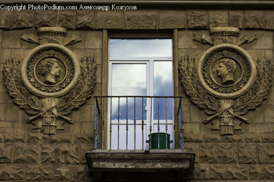 Window, Balcony, Box, Crate, Crypt, Building