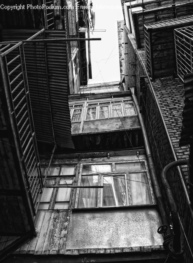 Alley, Alleyway, Road, Street, Town, Railing, Brick