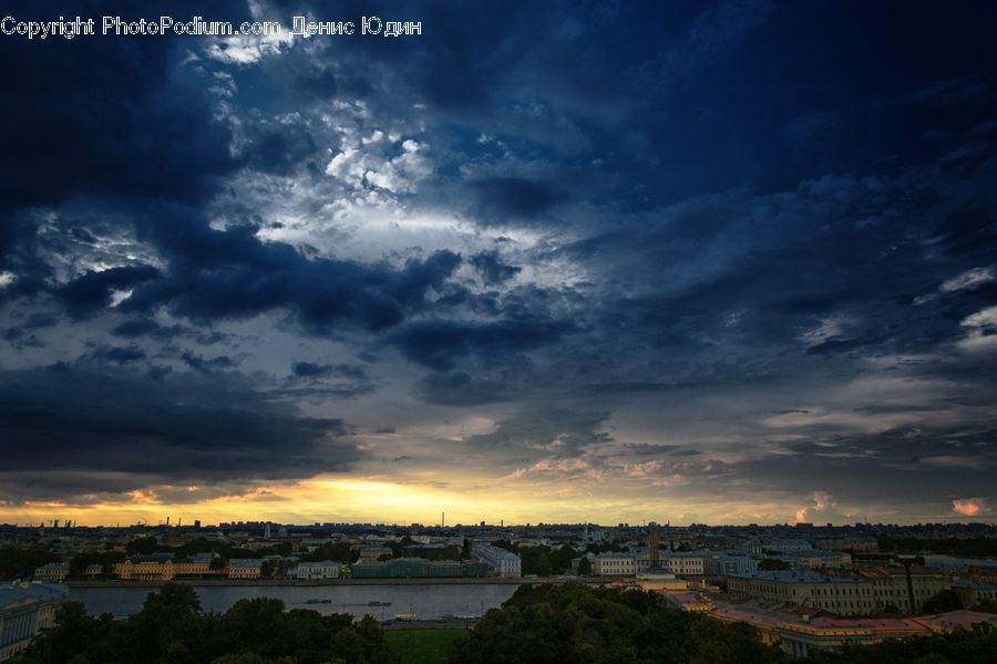 Azure Sky, Cloud, Outdoors, Sky, Building, Downtown, Town