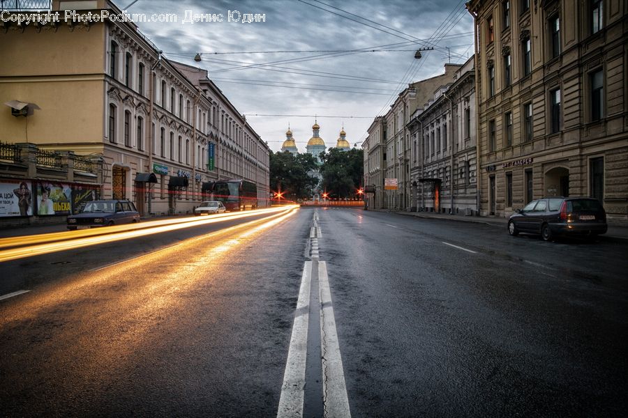 Road, Street, Town, Intersection, Architecture, Cathedral, Church