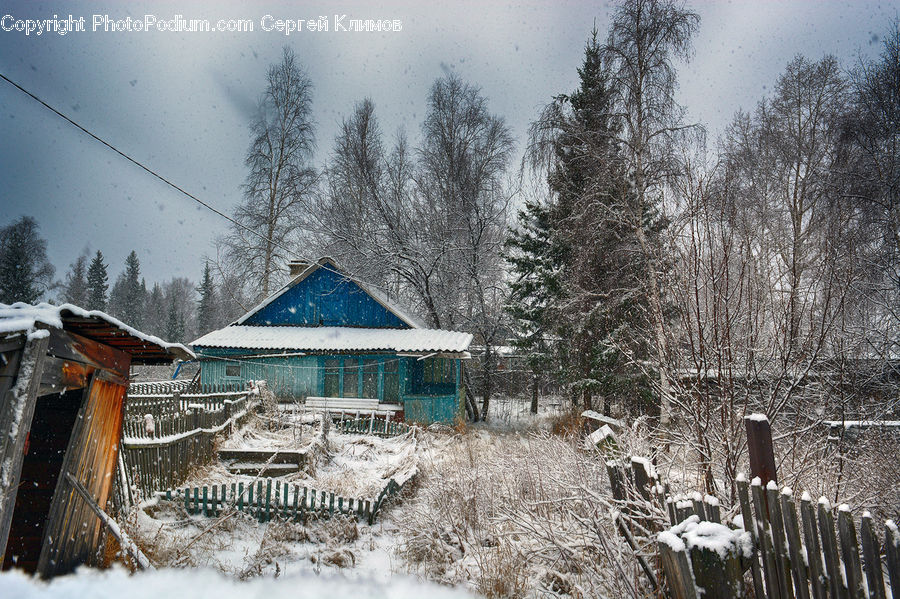 Building, Hut, Shelter, Ice, Outdoors, Snow, Cabin