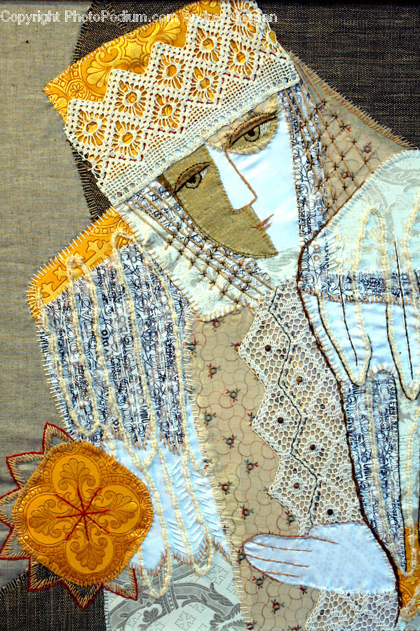 Art, Mosaic, Tile, Applique, Sewing, Collage, Poster