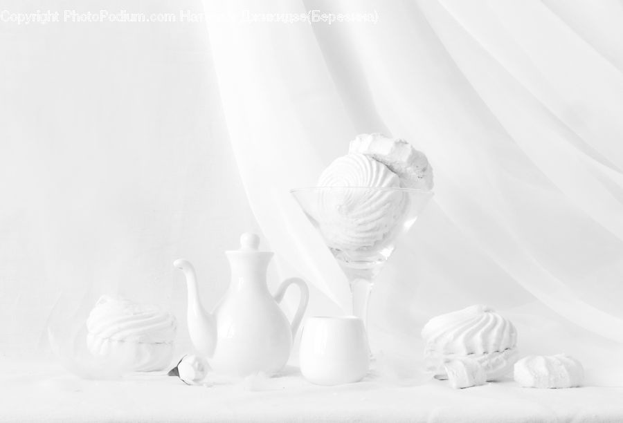 Cream, Dessert, Food, Whipped Cream, Art, Porcelain, Pottery