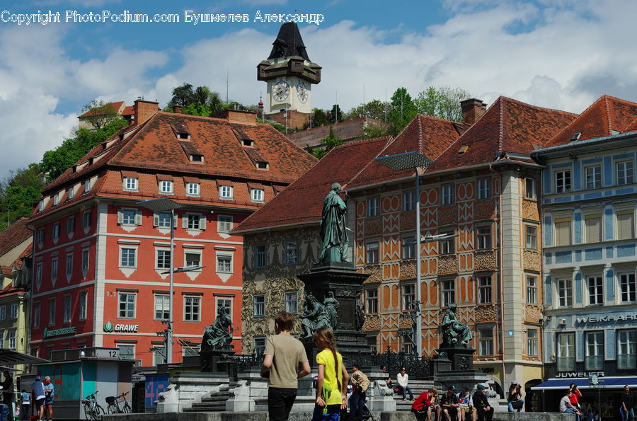 Building, Downtown, Town, City, Architecture, Plaza, Town Square