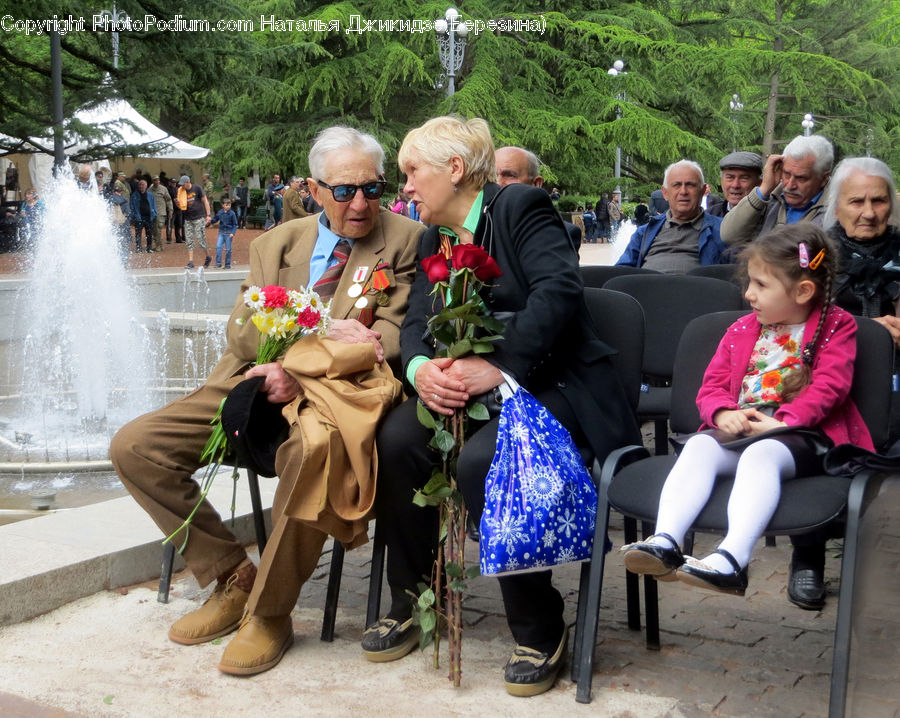 People, Person, Human, Plant, Potted Plant, Bench, Chair