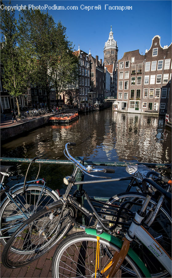 Bicycle, Bike, Vehicle, Canal, Outdoors, River, Water