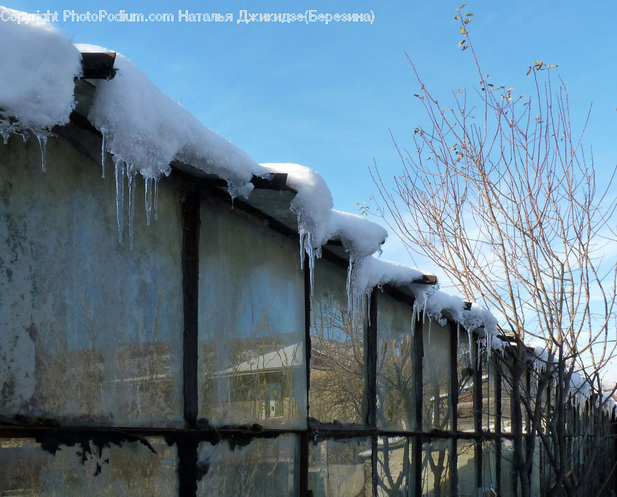 Ice, Icicle, Snow, Winter, Building