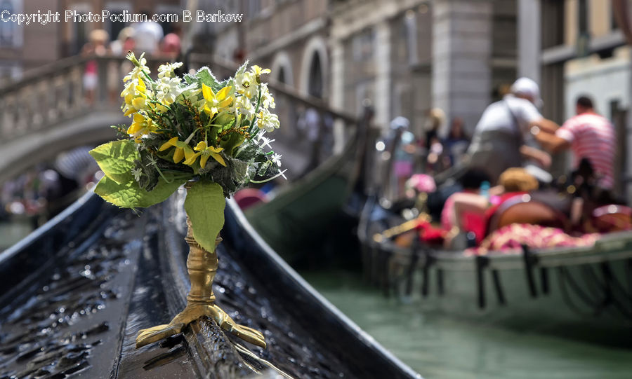 People, Person, Human, Flower, Flower Arrangement, Flower Bouquet, Boat