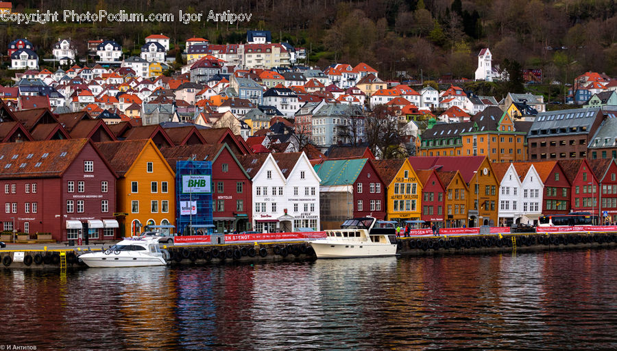 People, Person, Human, Building, Downtown, Town, Canal