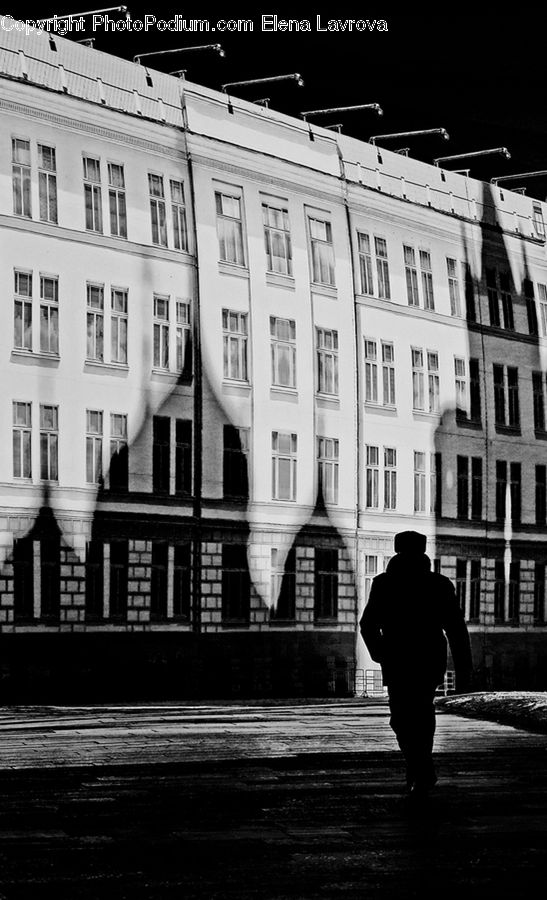 Human, People, Person, Silhouette, City, Downtown, Urban