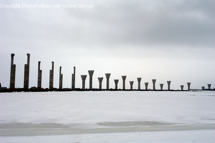 Column, Pillar, Dock, Pier, Coast, Outdoors, Sea