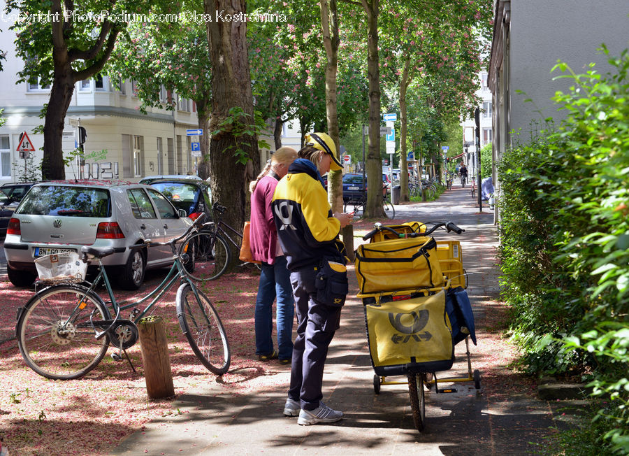 Human, People, Person, Bicycle, Bike, Vehicle, Car