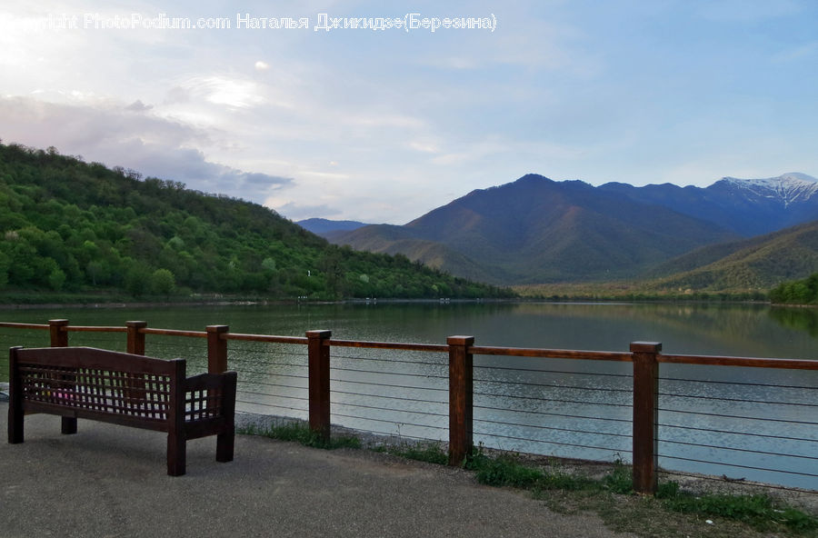 Bench, Lake, Outdoors, Water, Hotel, Resort, Park Bench