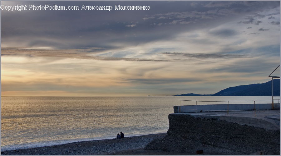 Coast, Outdoors, Sea, Water, Beach, Bench, Landscape