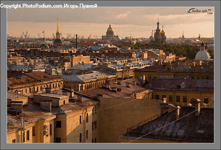 Ancient Egypt, Aerial View, City, Downtown, Building, Architecture, Bell Tower