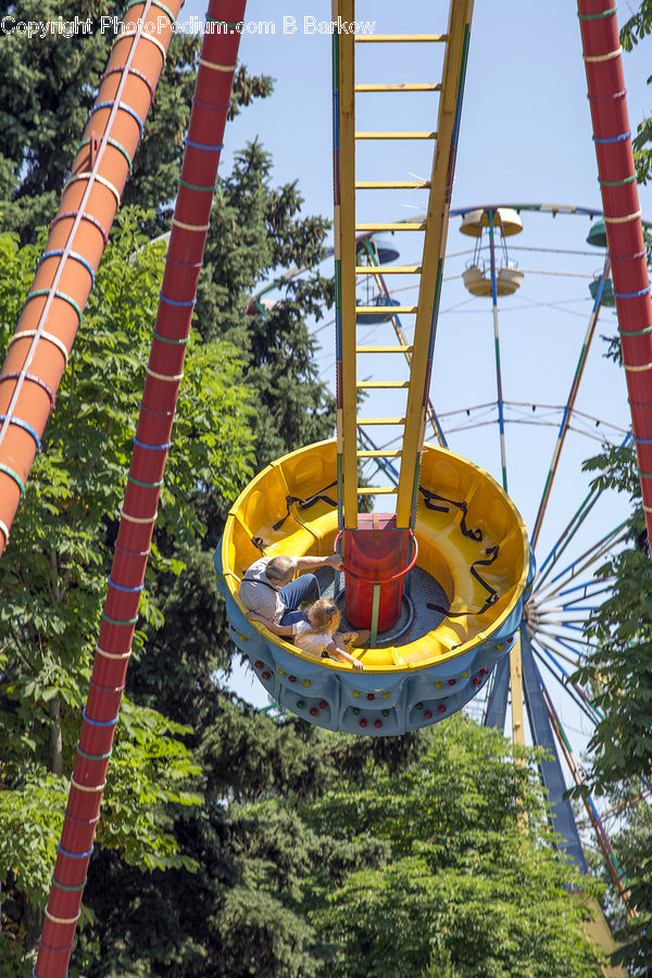 Playground, Amusement Park, Coaster, Roller Coaster, Boat, Dinghy, Building