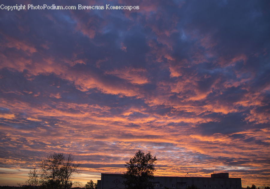 Dawn, Dusk, Red Sky, Sky, Sunrise, Sunset, Azure Sky