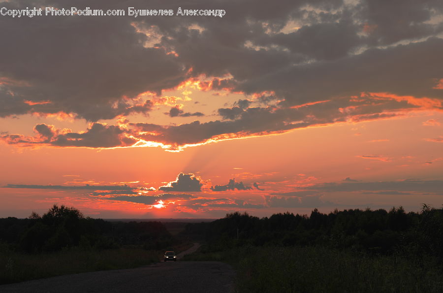 Dawn, Dusk, Red Sky, Sky, Sunrise, Sunset, Outdoors