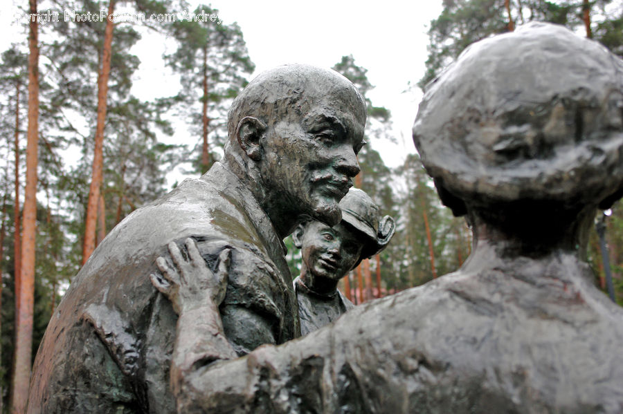 Mud, Soil, Art, Sculpture, Statue, Head, Portrait