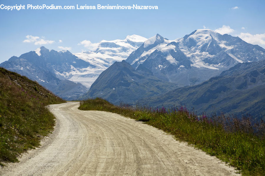 Dirt Road, Gravel, Road, Mountain, Mountain Range, Outdoors, Arctic
