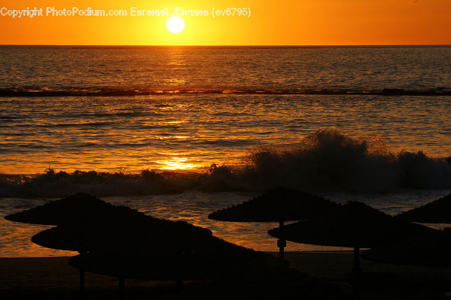 Dawn, Dusk, Sky, Sunrise, Sunset, Beach, Coast