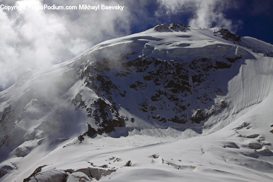 Arctic, Glacier, Ice, Mountain, Outdoors, Snow, Crest