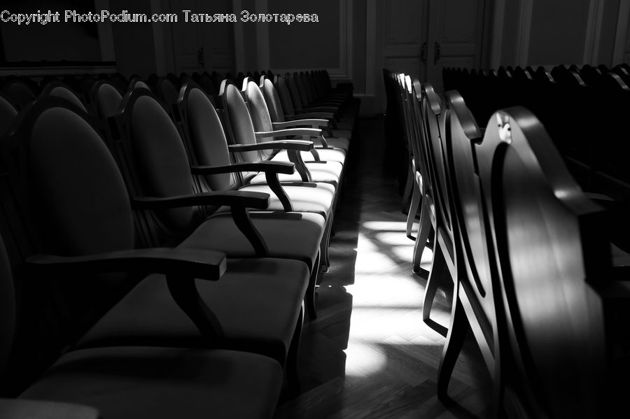 Chair, Furniture, Cinema, Theater, Indoors, Room, Conference Room