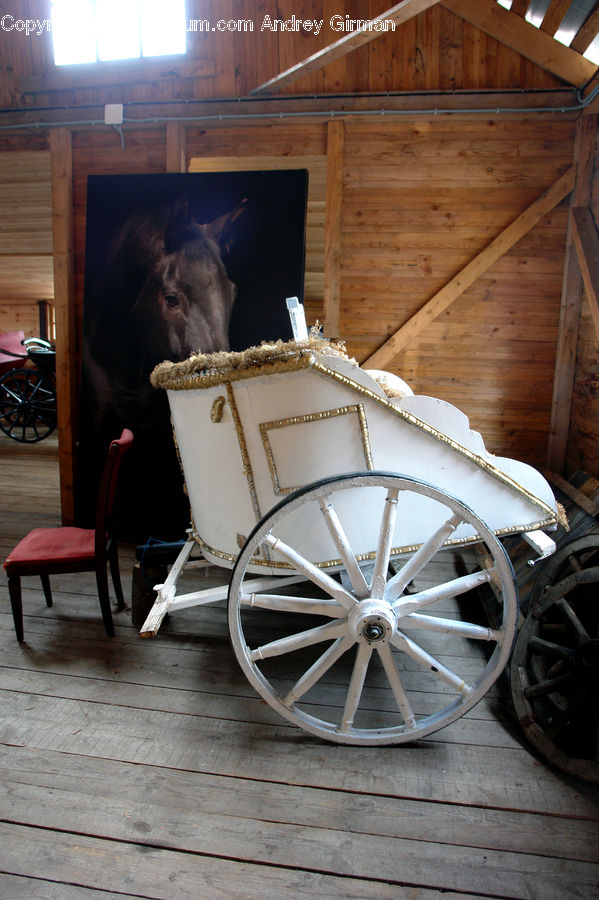 Carriage, Horse Cart, Vehicle, Chair, Furniture, Car, Wagon