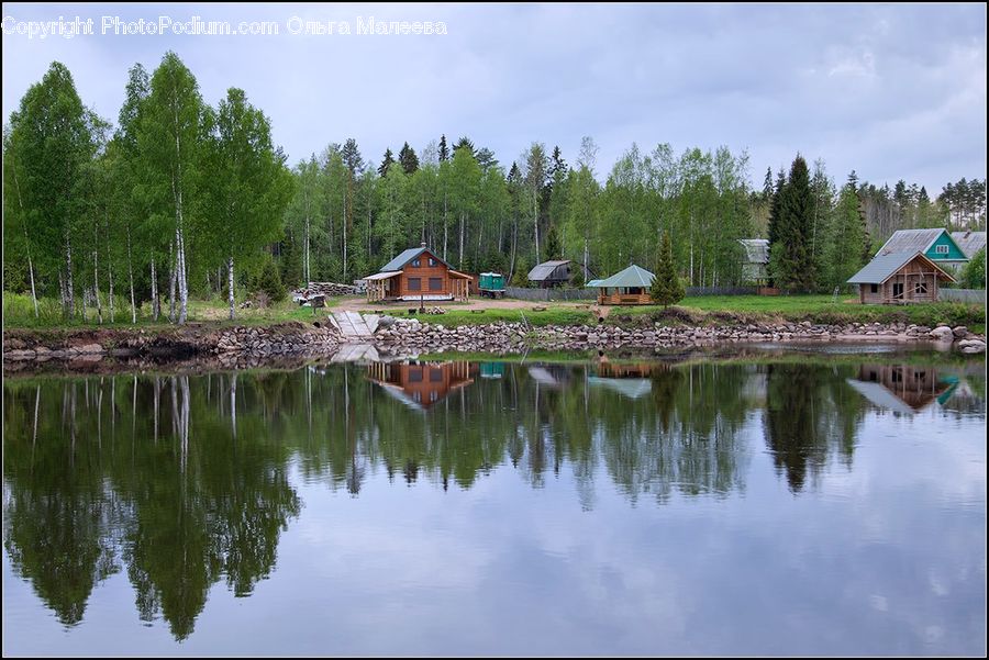 Outdoors, Pond, Water, Building, Cabin, Shelter, Cottage