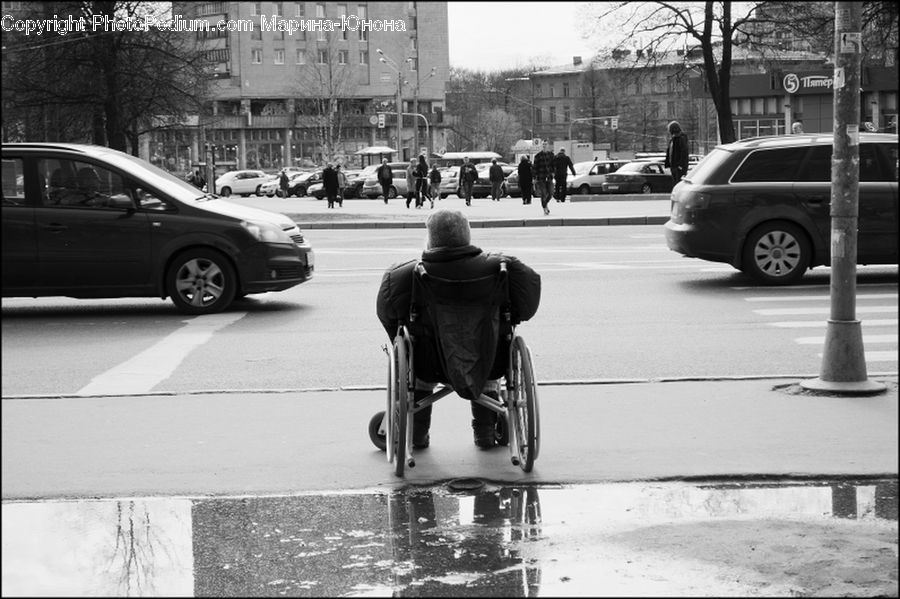 Wheelchair, People, Person, Human, Automobile, Car, Vehicle