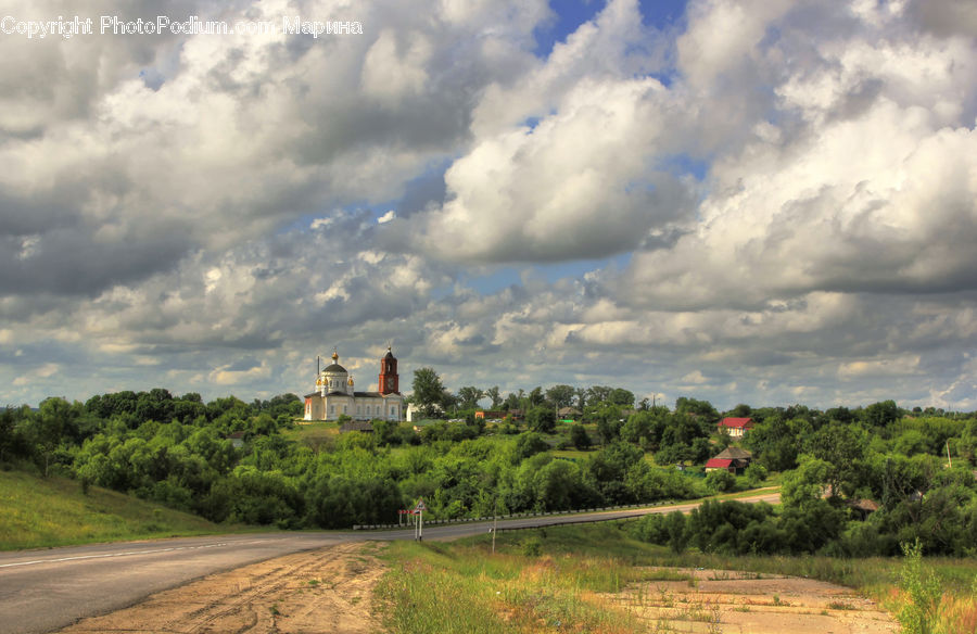 Dirt Road, Gravel, Road, Cloud, Cumulus, Sky, Azure Sky